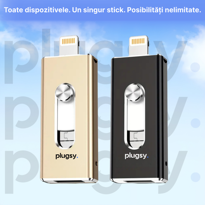 Plugsy™ – Stick de memorie USB universal 4-în-1